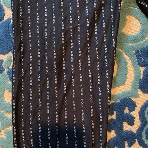 OS pinstripe “Fuck You” leggings (not censored)!